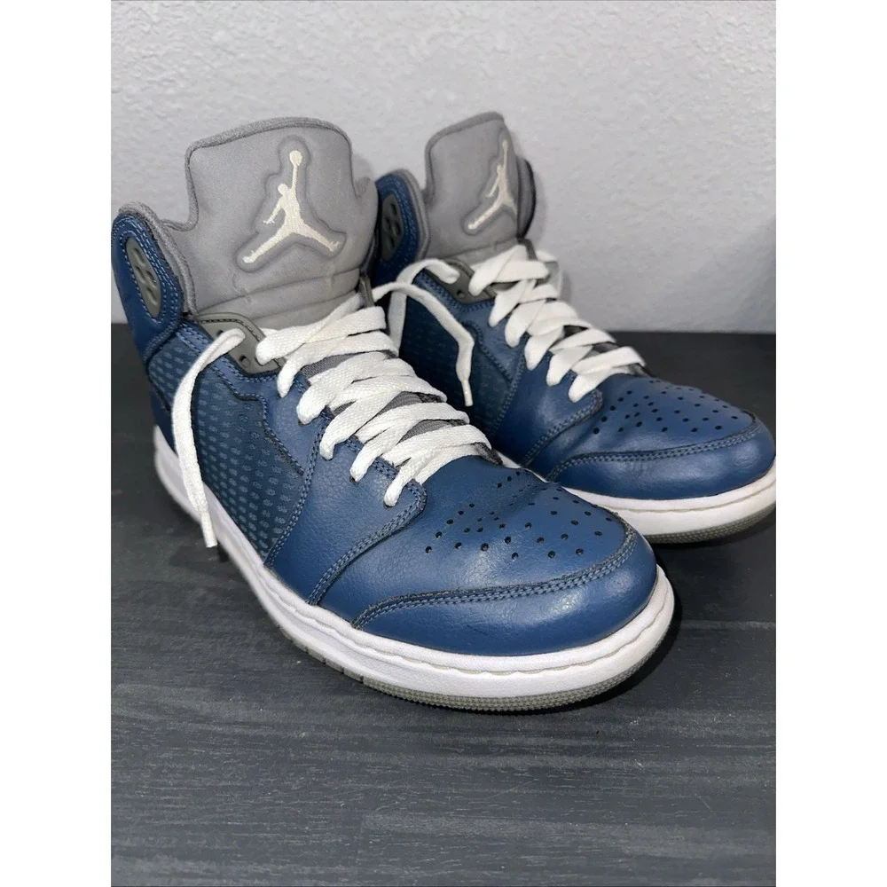 2013 Nike Air Jordan Prime 5/Size 9 Gray Blue High Top Sneaker 429489-403 EUC